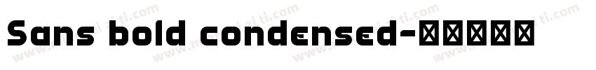 Sans bold condensed字体转换